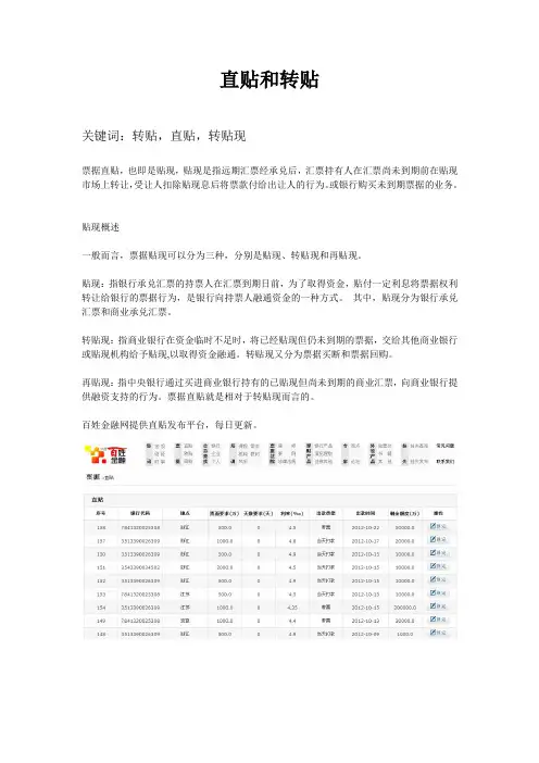直贴和转贴