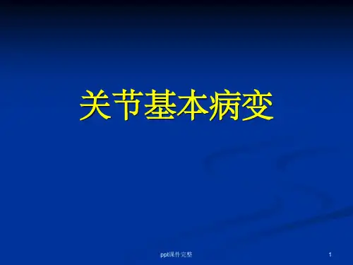 关节病变的基本影像学表现ppt课件