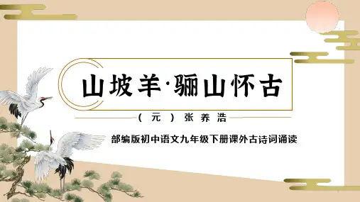 语文九年级下册课外古诗词诵读《山坡羊.骊山怀古》课件(16张PPT)