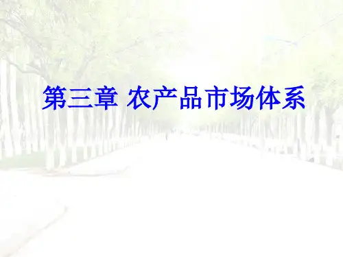 第三章农产品市场体系
