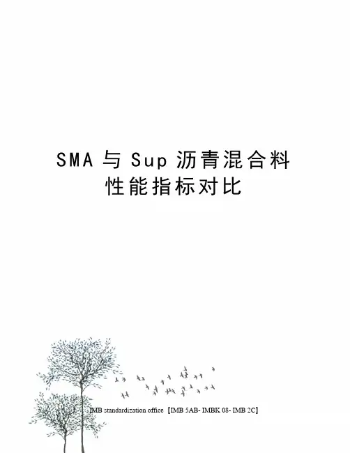 SMA与Sup沥青混合料性能指标对比