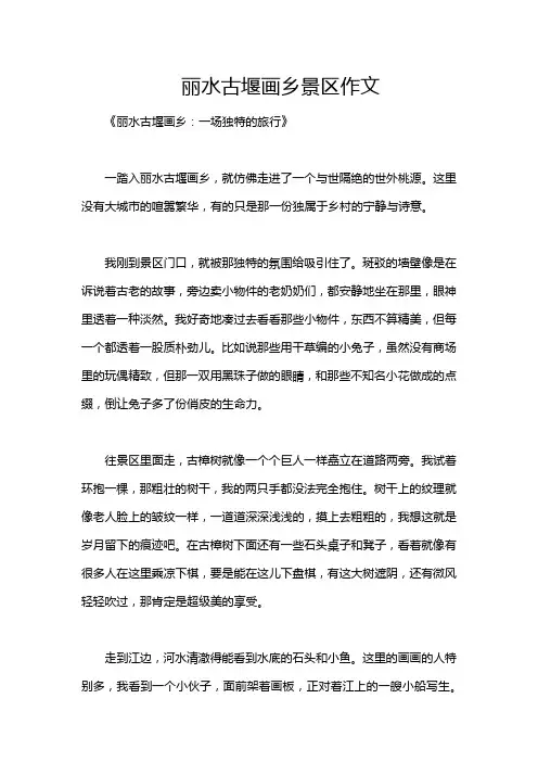 丽水古堰画乡景区作文
