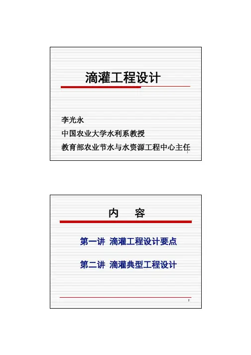 滴灌工程设计-中国节水灌溉网