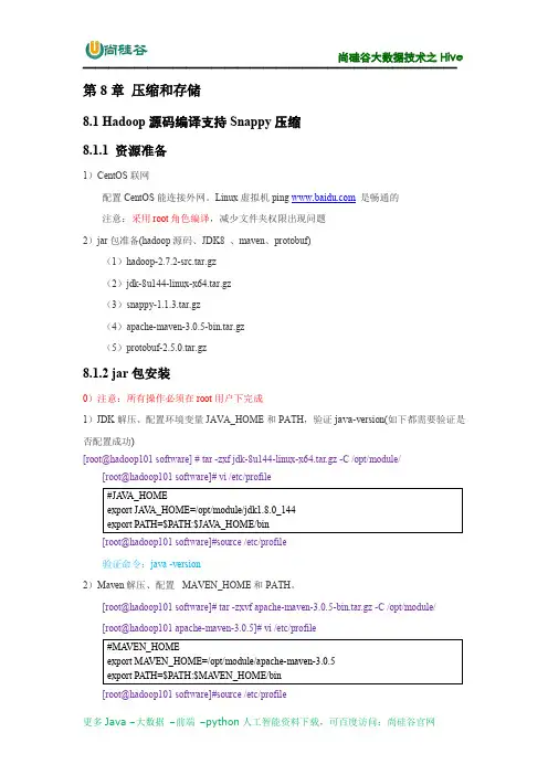 08_尚硅谷大数据之压缩和存储