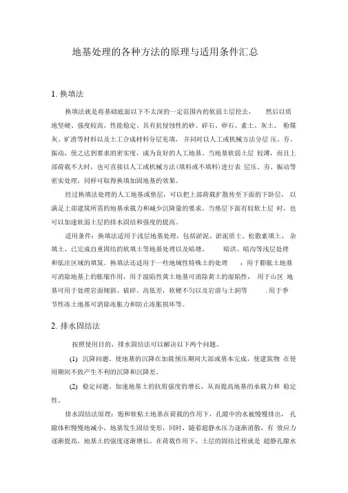 地基处理方法汇总