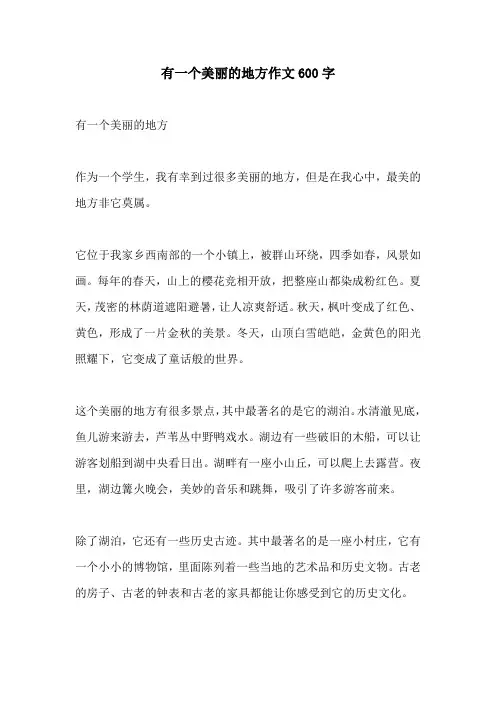 有一个美丽的地方作文600字