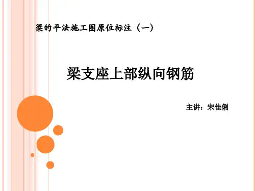 梁的平法施工图原位标注一