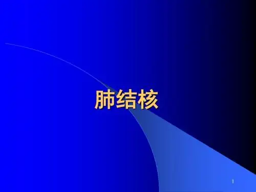肺结核的学习ppt课件