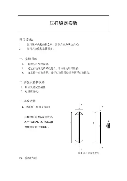 压杆稳定实验