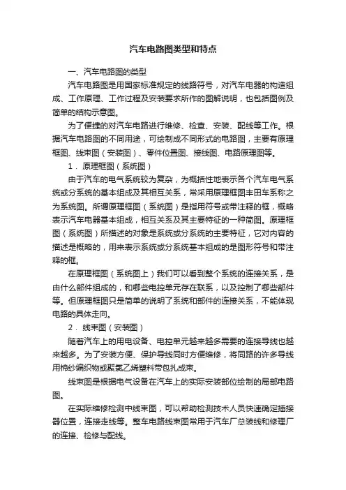 汽车电路图类型和特点