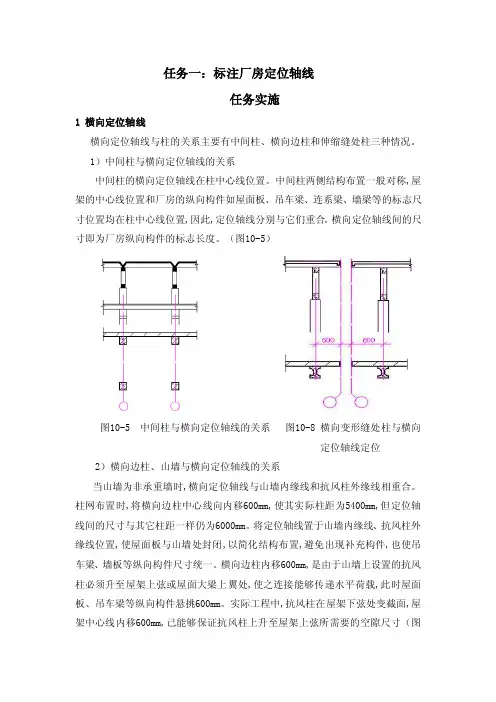 任务一标注厂房定位轴线