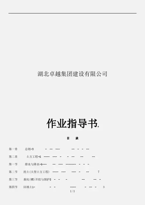 安全检查作业指导书全套