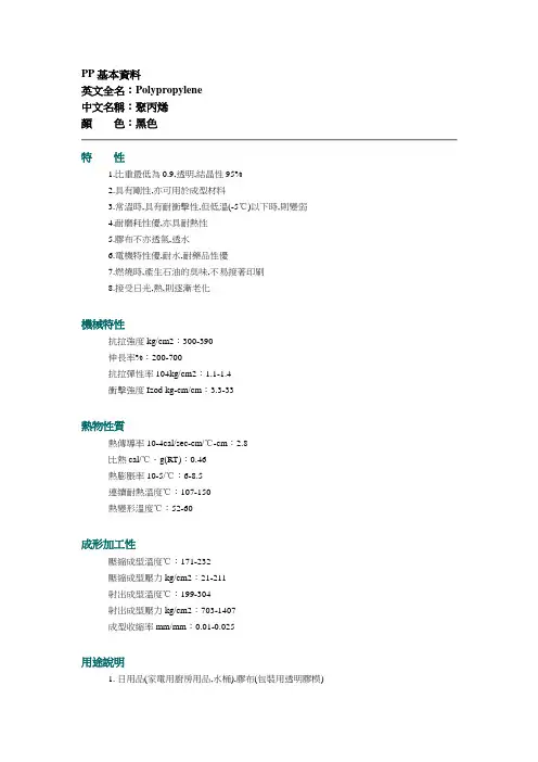 PP基本资料