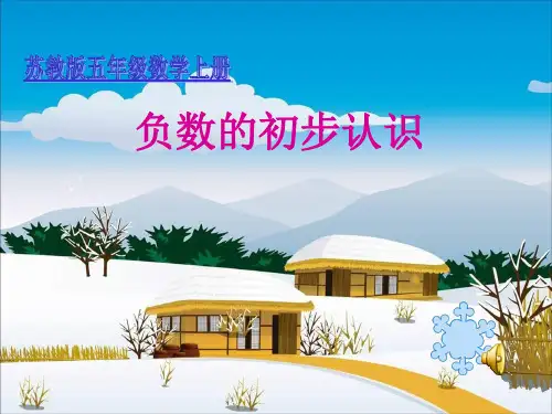 苏教版五年级上册数学负数的初步认识 ppt课件