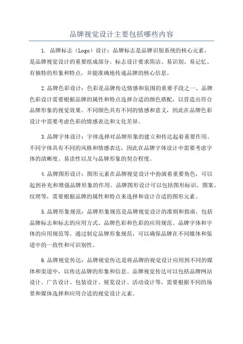 品牌视觉设计主要包括哪些内容