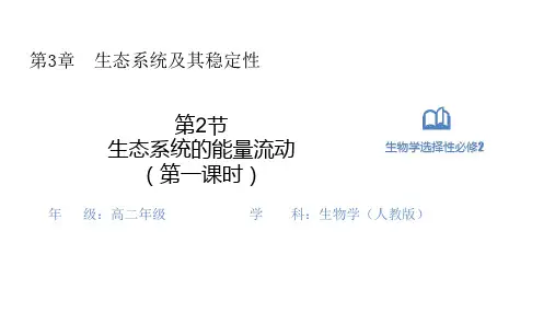 人教版高中生物必修第2册 生态系统的能量流动 (第一课时)