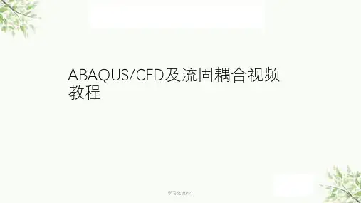 abaqus FSI流固耦合教程 课件