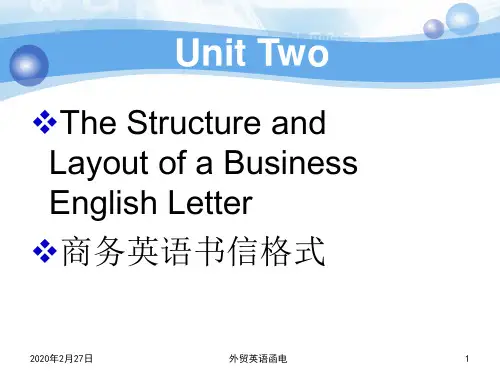 外贸英语函电课件  unit two