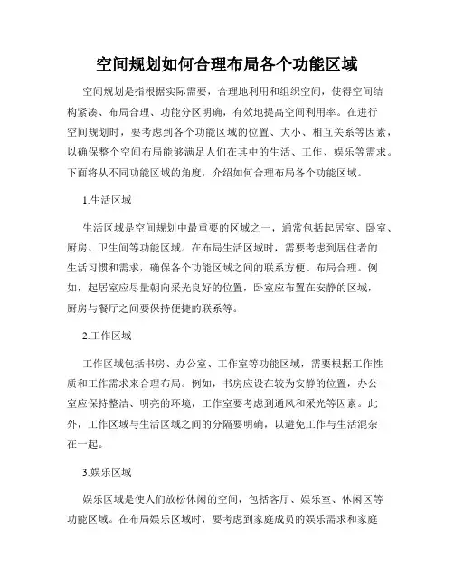 空间规划如何合理布局各个功能区域