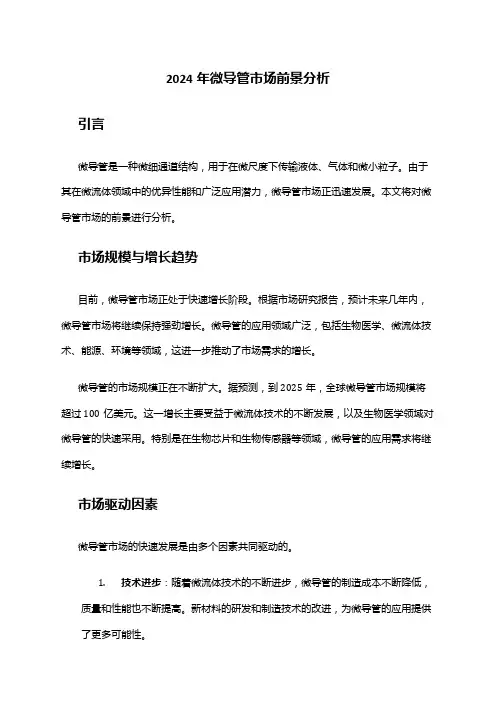 2024年微导管市场前景分析