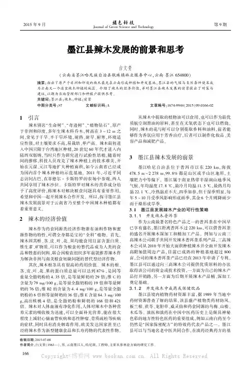 墨江县辣木发展的前景和思考