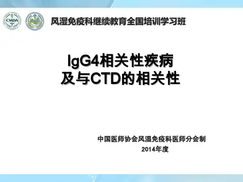 IgG4相关性疾病及与CTD的相关性