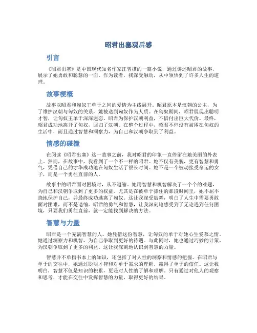 昭君出塞观后感