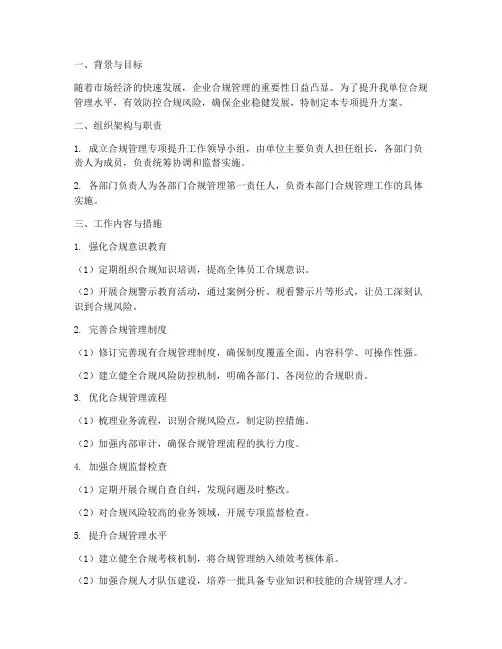 合规管理专项提升方案