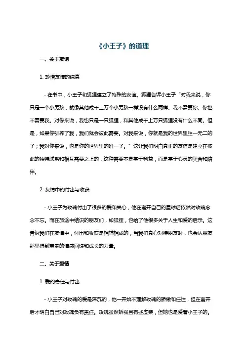 《小王子》的道理