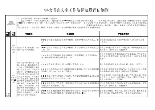 学校语言文字工作达标建设评分细则 学校组档要求(1)