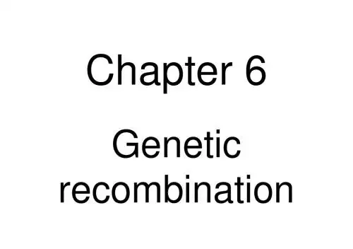 分子生物学第六章基因重组ppt课件