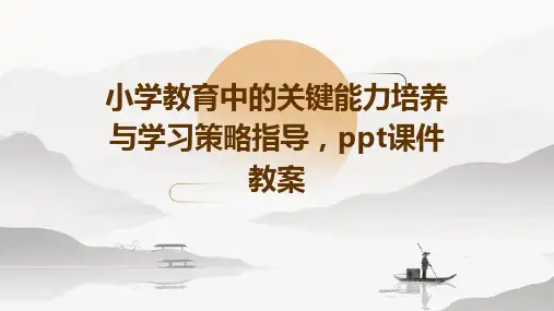 小学教育中的关键能力培养与学习策略指导,ppt课件教案