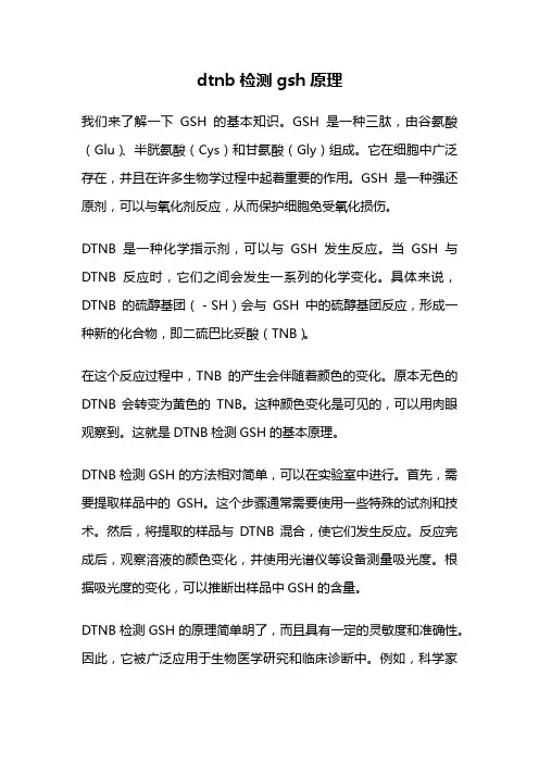 dtnb检测gsh原理