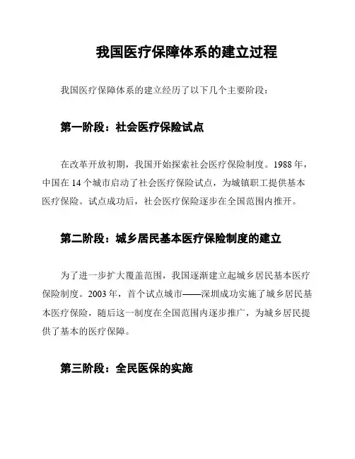 我国医疗保障体系的建立过程