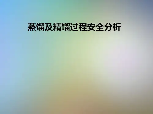 蒸馏及精馏过程安全分析