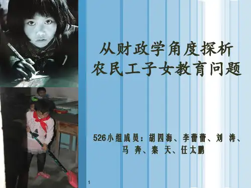 农民工子女教育PPT课件