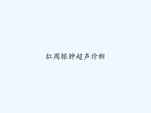 肛周脓肿超声诊断 PPT