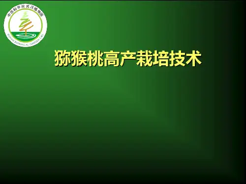 猕猴桃栽培技术PPT课件
