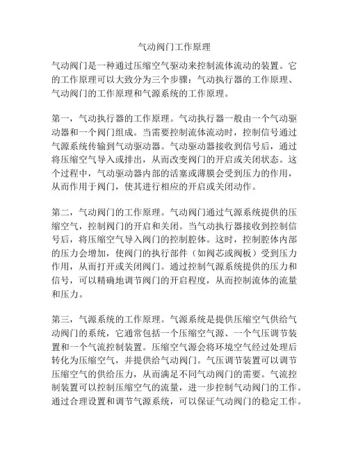 气动阀门工作原理