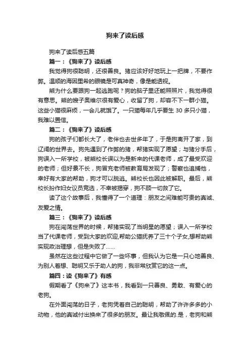 狗来了读后感五篇