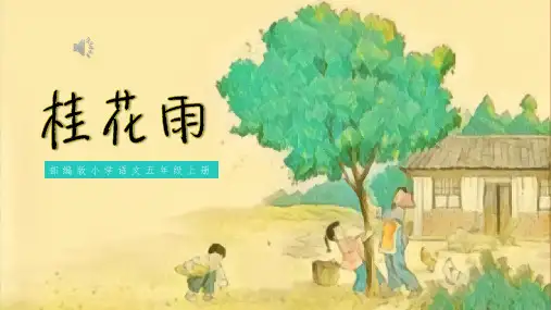 语文部编版5年级上第3课 桂花雨(共28张PPT)