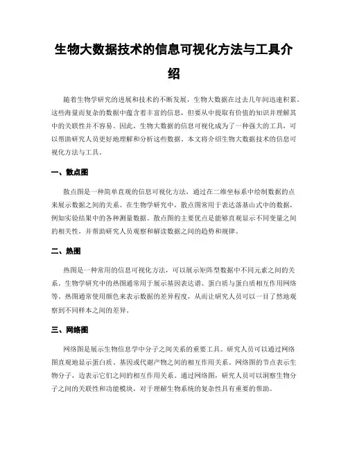 生物大数据技术的信息可视化方法与工具介绍
