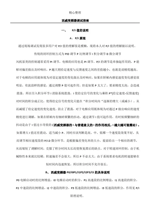 博林特西威变频器调试指南