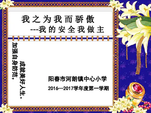 女生自我保护啊安全讲座PPT
