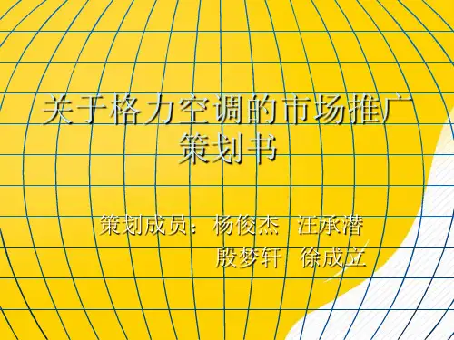[优秀]关于格力空调的市场推广方案PPT资料