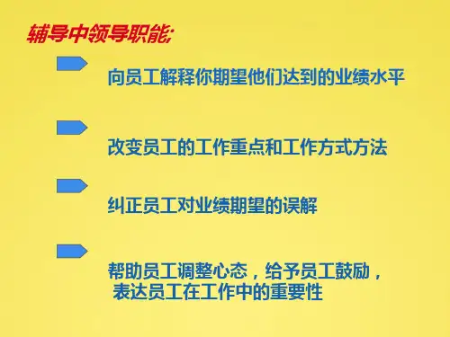 如何有效辅导与激励下属