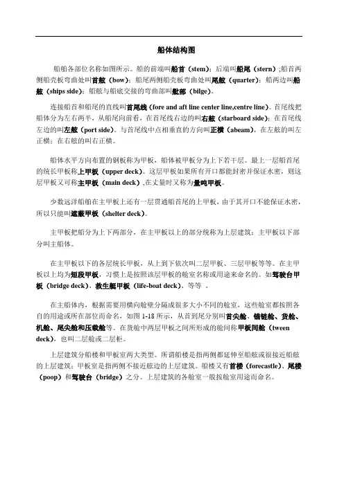 船体主要构件结构图