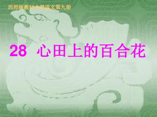 五年级上册语文课件-7.28 心田上的百合花｜西师大版 (共21张PPT)