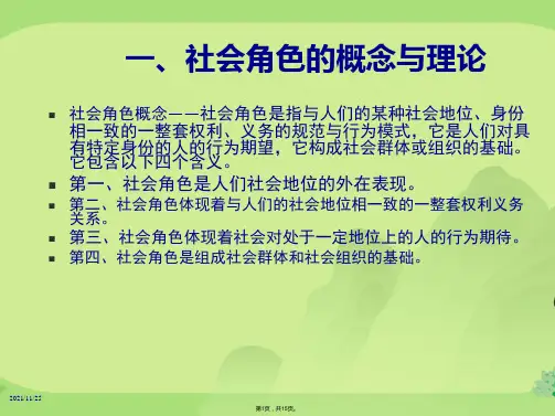 社会角色(共15张PPT)