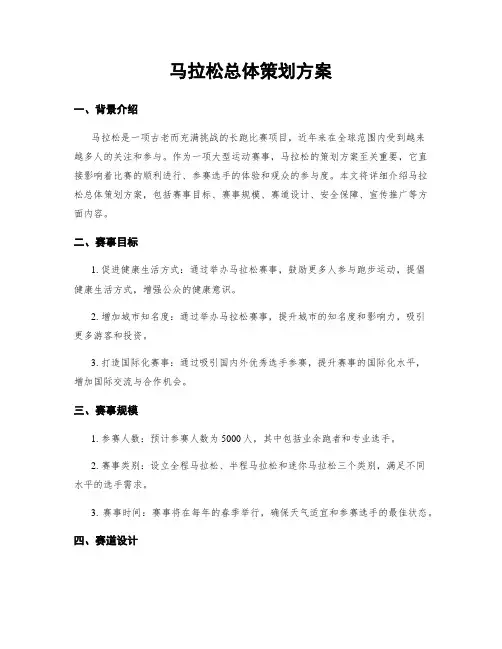 马拉松总体策划方案
